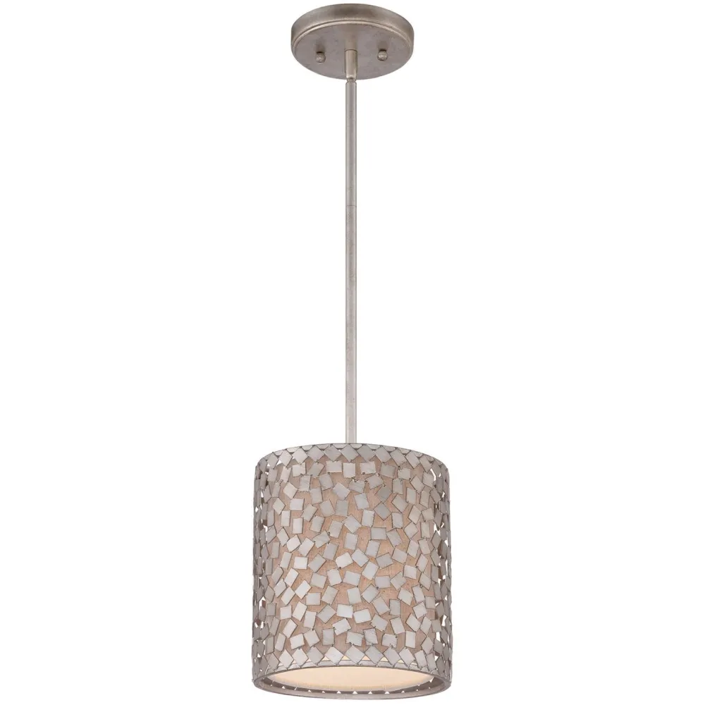 Elstead Wohnliche Deckenlampe ASTILLA in Silber Vintage