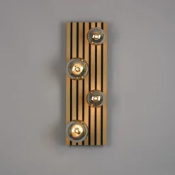 Sale Just Light Wohnliche Deckenlampe Glaskugeln Holz G9 80 cm Natur