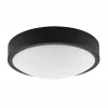 Lamkur Wohnliche Deckenlampe Glas Metall Schwarz E27 Ø26 cm* Wohnzimmerlampen|Metall Lampen