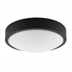 Lamkur Wohnliche Deckenlampe Glas Metall Schwarz E27 Ø26 cm* Wohnzimmerlampen|Metall Lampen