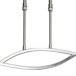 Steinhauer Wohnliche Deckenlampe Metall Glas in Stahl Weiß 82 cm* Deckenleuchten|Badezimmer Lampe