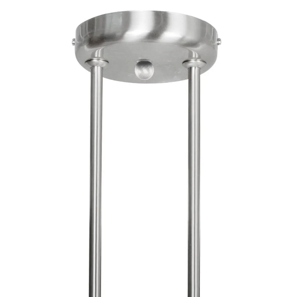 Steinhauer Wohnliche Deckenlampe Metall Glas in Stahl Weiß 82 cm* Deckenleuchten|Badezimmer Lampe