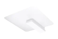 Sollux Wohnliche Deckenlampe Weiß Glas Holz flach H: 14 cm* Deckenleuchten|Bürolampen