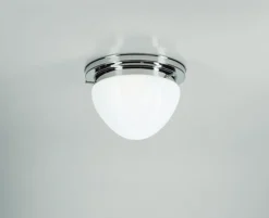 Hot Berliner Messingleuchten Wohnliche Deckenleuchte in Chrom Messing Glas Ø20 cm