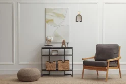 Sale Belis Wohnliche Hängelampe Champagner Metall Holz E27 Ø11 cm