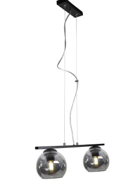 Belis Wohnliche Hängelampe 2-flammig Glas Metall E27 blendarm* Hängelampen|Bürolampen