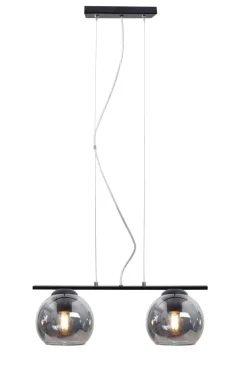 Belis Wohnliche Hängelampe 2-flammig Glas Metall E27 blendarm* Hängelampen|Bürolampen