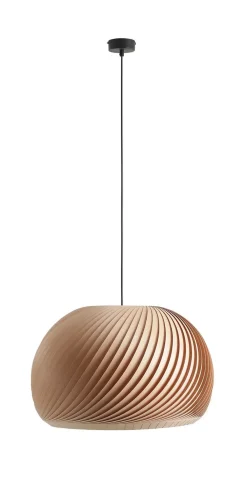 Clearance ALDEX Wohnliche Hängelampe in Natur Schwarz Ø53 cm E27 Holz