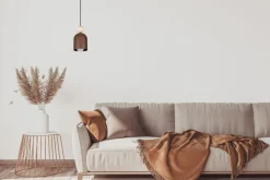 Belis Wohnliche Hängelampe Rostbraun Metall Holz E27 Ø11 cm* Hängelampen|Bürolampen