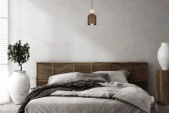 Belis Wohnliche Hängelampe Rostbraun Metall Holz E27 Ø11 cm* Hängelampen|Bürolampen