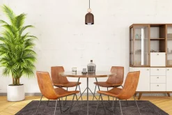 Belis Wohnliche Hängelampe Rostbraun Metall Holz E27 Ø11 cm* Hängelampen|Bürolampen