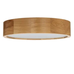 Lamkur Wohnliche LED Deckenleuchte ARBARO in Eiche rund* Holzlampen|Moderne Lampen