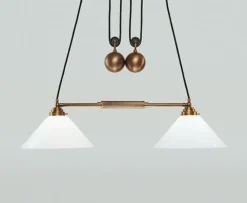 Best Berliner Messingleuchten Wohnliche Pendelleuchte Berliner Messing Glas E27 83 cm