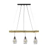 Just Light Wohnliche Pendelleuchte E27 90 cm Schwarz Natur Vintage* Hängelampen|Bürolampen