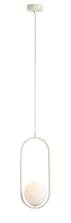 ALDEX Wohnliche Pendelleuchte Glas Metall Creme L:18,5 cm E14* Hängelampen|Bürolampen