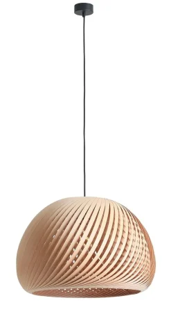 ALDEX Wohnliche Pendelleuchte Holz in Natur Schwarz Ø53 cm E27* Schlafzimmer Lampen|Feuchtraumleuchten