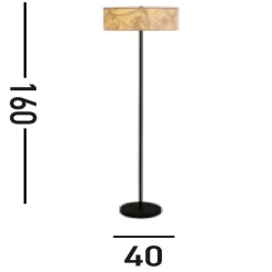 Searchlight Wohnliche Stehleuchte Bambus Metall 160 cm E27 blendarm* Wohnzimmerlampen|Metall Lampen