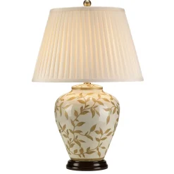 Elstead Wohnliche Tischleuchte ISMEINA Klassisch 62 cm Keramik* Schlafzimmer Lampen|Stofflampen