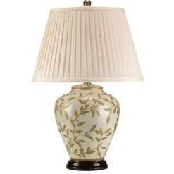 Elstead Wohnliche Tischleuchte ISMEINA Klassisch 62 cm Keramik* Schlafzimmer Lampen|Stofflampen