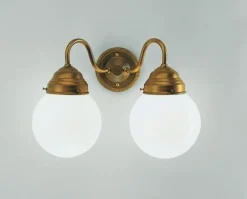 Discount Berliner Messingleuchten Wohnliche Wandlampe Glas Berliner Messing E27 2-flammig