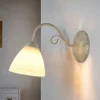 Lamkur Wohnliche Wandlampe LIRLIN Shabby Weiß Rustikal* Wandleuchten|Küchenlampen