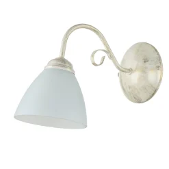 Lamkur Wohnliche Wandlampe LIRLIN Shabby Weiß Rustikal* Wandleuchten|Küchenlampen
