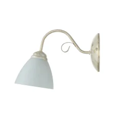 Lamkur Wohnliche Wandlampe LIRLIN Shabby Weiß Rustikal* Wandleuchten|Küchenlampen