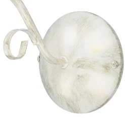 Lamkur Wohnliche Wandlampe LIRLIN Shabby Weiß Rustikal* Wandleuchten|Küchenlampen