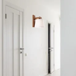 Best Lamkur Wohnliche Wandleuchte BEVERELY in Braun Flur