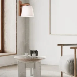 Best Lamkur Wohnliche Wandleuchte BEVERELY in Braun Flur