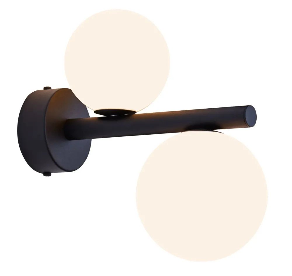 Jupiter Wohnliche Wandleuchte Glas Metall G9 2-flammig T:24 cm* Wandleuchten|Schlafzimmer Lampen