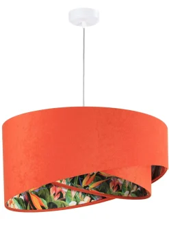 BPS Koncept Wohnzimmer Hängelampe Orange Bunt Stoff rund Ø50cm* Hängelampen|Moderne Lampen