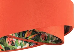 BPS Koncept Wohnzimmer Hängelampe Orange Bunt Stoff rund Ø50cm* Hängelampen|Moderne Lampen