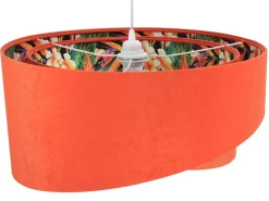 BPS Koncept Wohnzimmer Hängelampe Orange Bunt Stoff rund Ø50cm* Hängelampen|Moderne Lampen