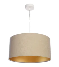 Online BPS Koncept Wohnzimmerlampe Esstischleuchte Beige Gold Stoff