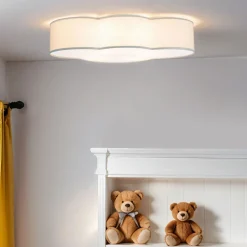 TK Lighting Wolkenlampe Kinderzimmer Grau Stoff 62 cm lang 4x E27*Kinder Kinderzimmerlampen|Kinderlampen