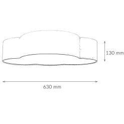 TK Lighting Wolkenlampe Kinderzimmer Grau Stoff 62 cm lang 4x E27*Kinder Kinderzimmerlampen|Kinderlampen