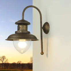 Discount Giovanni Battista XL Außenwandleuchte Amalfi Echt-Messing Handarbeit