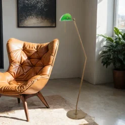 Sale Giovanni Battista XXL Bankerlampe Messing Glas Wohnzimmer MINISTERO