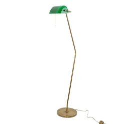 Sale Giovanni Battista XXL Bankerlampe Messing Glas Wohnzimmer MINISTERO