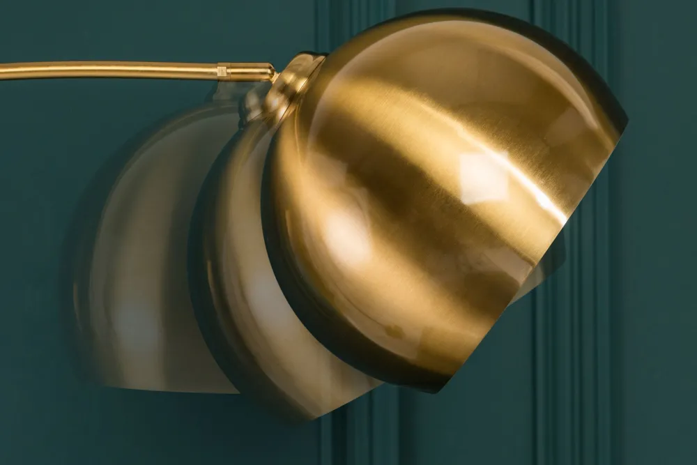 Invicta Interior XXL Bogenlampe Metall 205 cm E27 Retro elegant in Gold* Badezimmer Lampe|Bürolampen