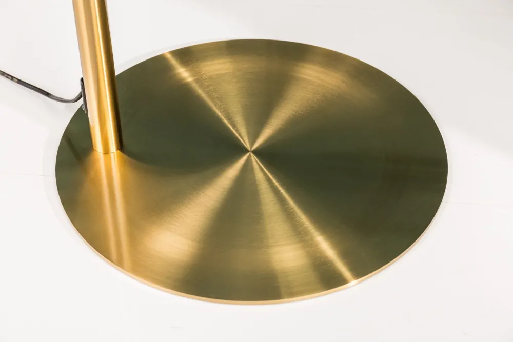 Invicta Interior XXL Bogenlampe Metall 205 cm E27 Retro elegant in Gold* Badezimmer Lampe|Bürolampen