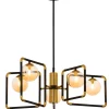 New Jupiter XXL Deckenlampe Metall Glas Schwarz Bernstein Gold 83 cm
