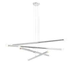 ALDEX XXL Hängelampe Metall in Chrom 100 cm lang E14 Retro* Hängelampen|Bürolampen