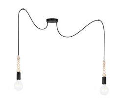 Belis XXL Hängelampe Spider flexibel L:400 cm E27 in Schwarz* Hängelampen|Bürolampen