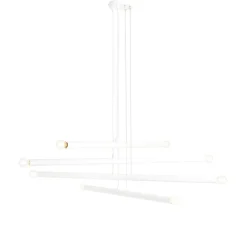 ALDEX XXL Pendelleuchte Metall Weiß L:100 cm E14 8-flmg Retro* Hängelampen|Bürolampen