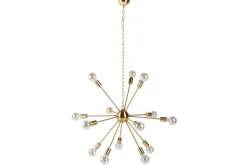 Clearance Invicta Interior XXL Pendelleuchte Metall L:87 cm E27 14-flammig in Gold