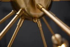 Clearance Invicta Interior XXL Pendelleuchte Metall L:87 cm E27 14-flammig in Gold