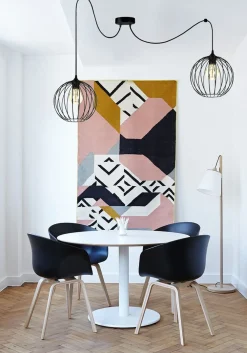 New Belis XXL Spider Hängelampe Draht Kugeln Metall E27 L:400 cm