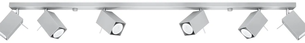 Clearance Sollux XXL Spot Strahler FALERIA Grau 120 cm lang 6x GU10